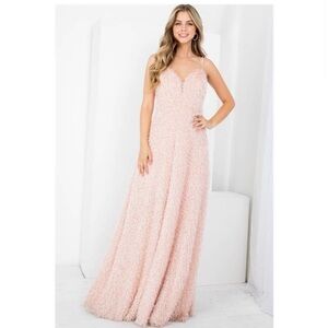 MANIJU l Paste Softgirl Pink Long Formal Dress NEW Size 10